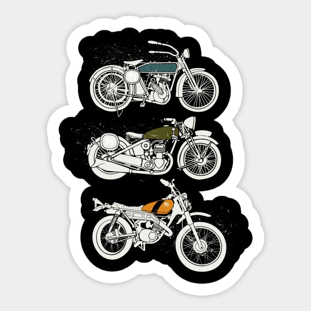 Motorcycle Flat Track Cafe Racer Bobber Tshirt for men Sticker by HouldingAlastairss